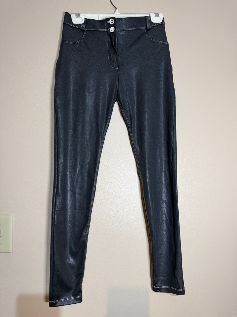 Freddy Black Faux Leather Skinny Jeans